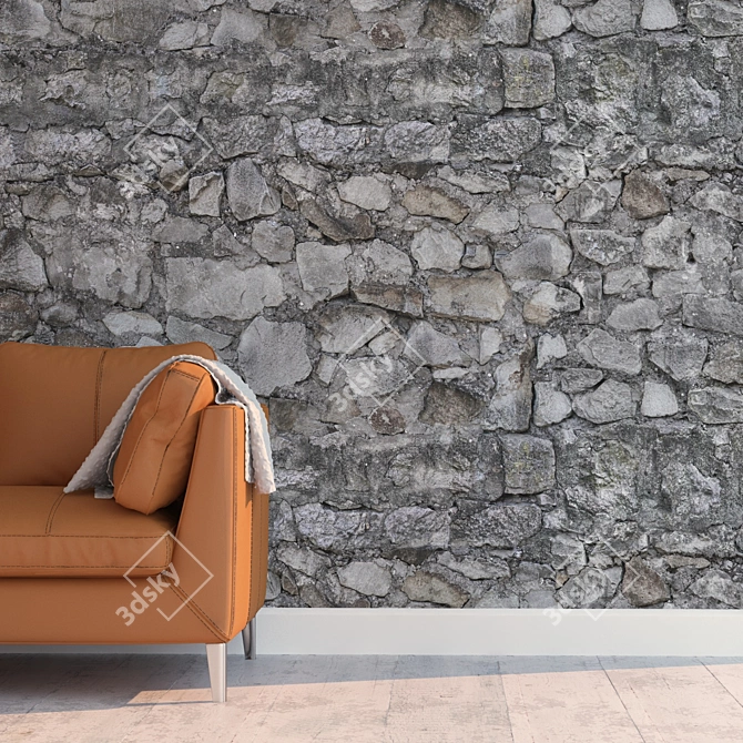 High Detail Seamless Stone Texture 3D model image 2