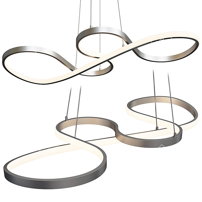Sleek LED Pendant Light - Modern Simplicity 3D model image 1