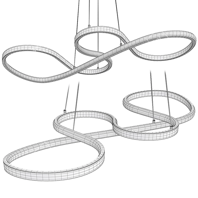 Sleek LED Pendant Light - Modern Simplicity 3D model image 2