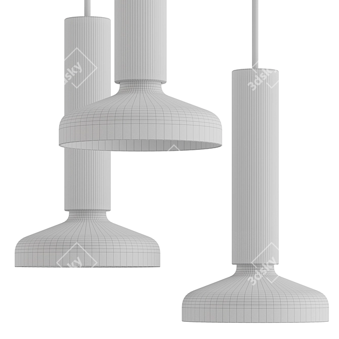 Sleek Nordic Pendant | Blend 3D model image 4