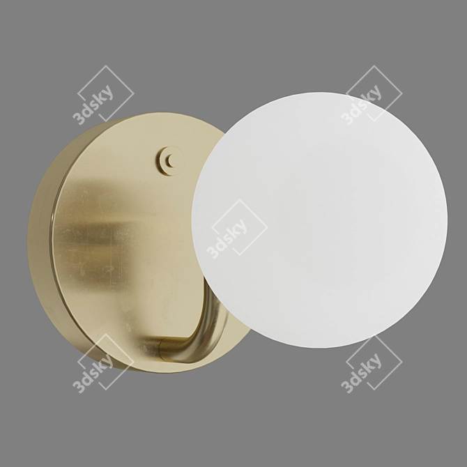 Elegant 195x120mm Wall Light 3D model image 3