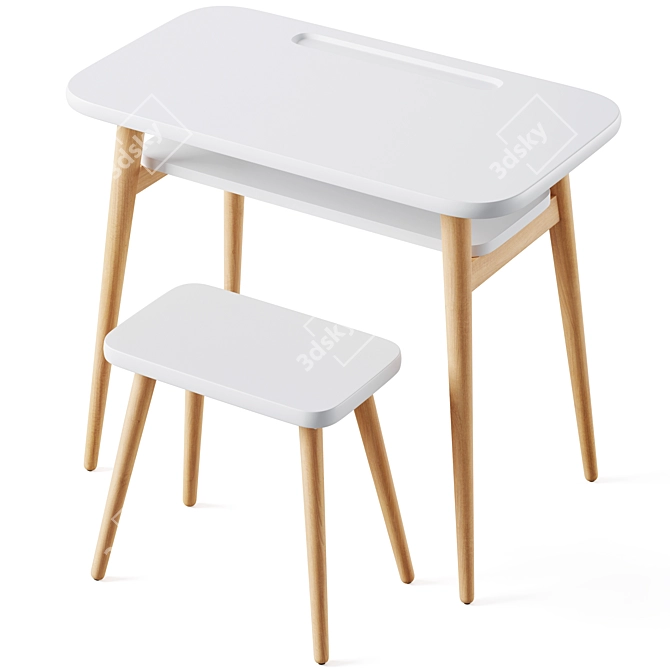 Jimi Kids Desk Set: Perfect for Study 3D model image 2