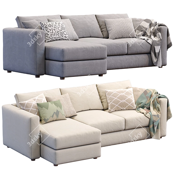 Modern Finnala Sofa by Ikea 3D model image 4