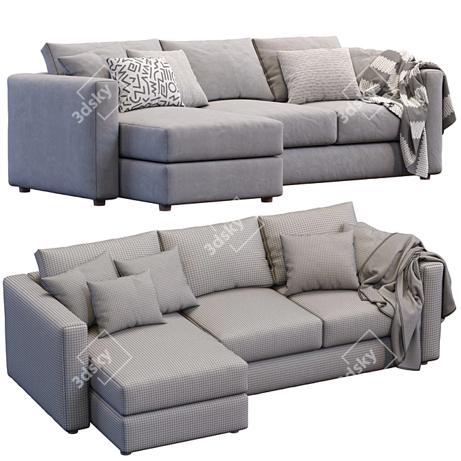 Modern Finnala Sofa by Ikea 3D model image 5