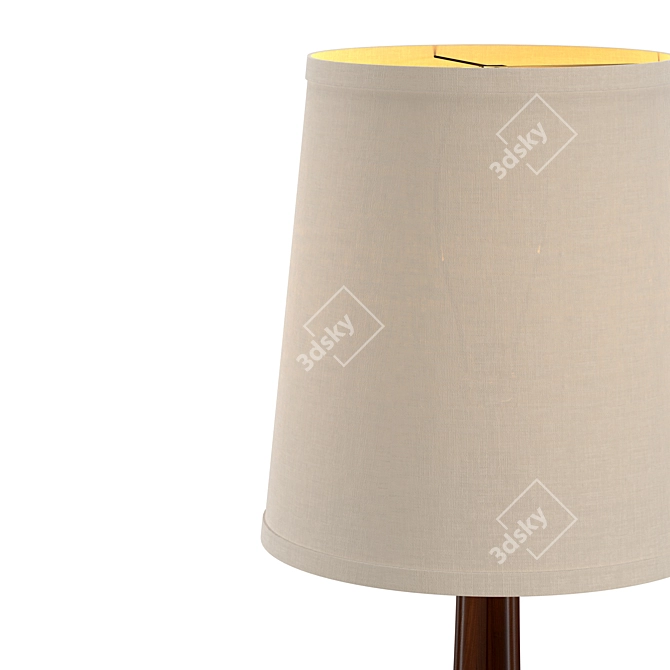 Modern Tripod Floor Lamp 3D model image 3