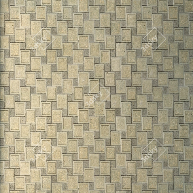 Seamless High Detail Texture Tile 3D model image 4