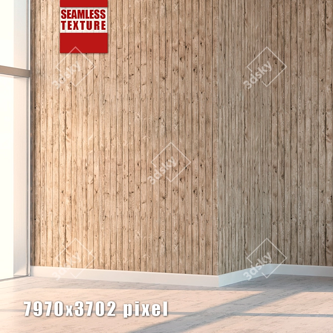 Seamless Detailed Wood Texture Kit 3D model image 1