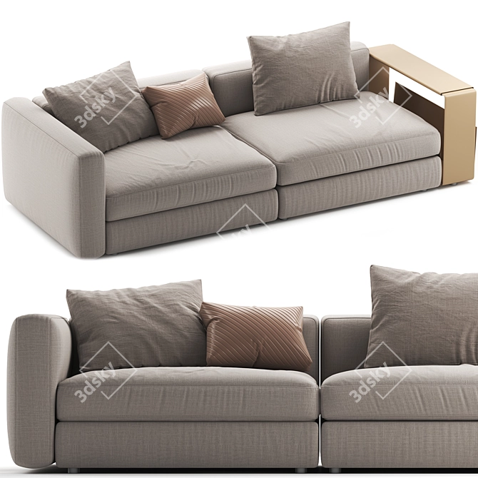 Flexform Harper Sofa: Sleek and Stylish Comfort 3D model image 2