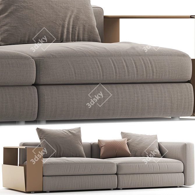 Flexform Harper Sofa: Sleek and Stylish Comfort 3D model image 3