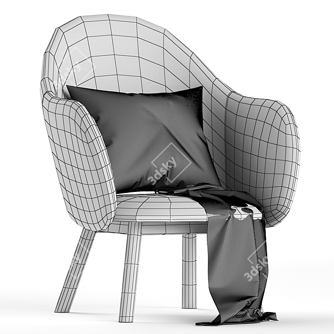 Maul Lounge Chair: Modern Elegance for Ultimate Comfort 3D model image 4