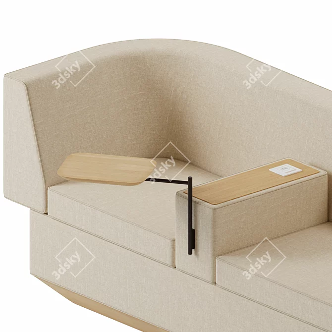 Brick-inspired Sofa: Sleek Design 3D model image 2