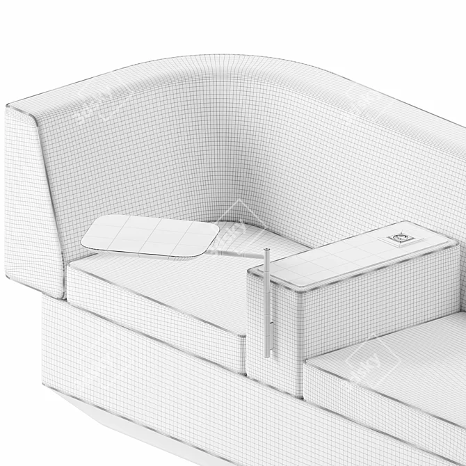 Brick-inspired Sofa: Sleek Design 3D model image 3