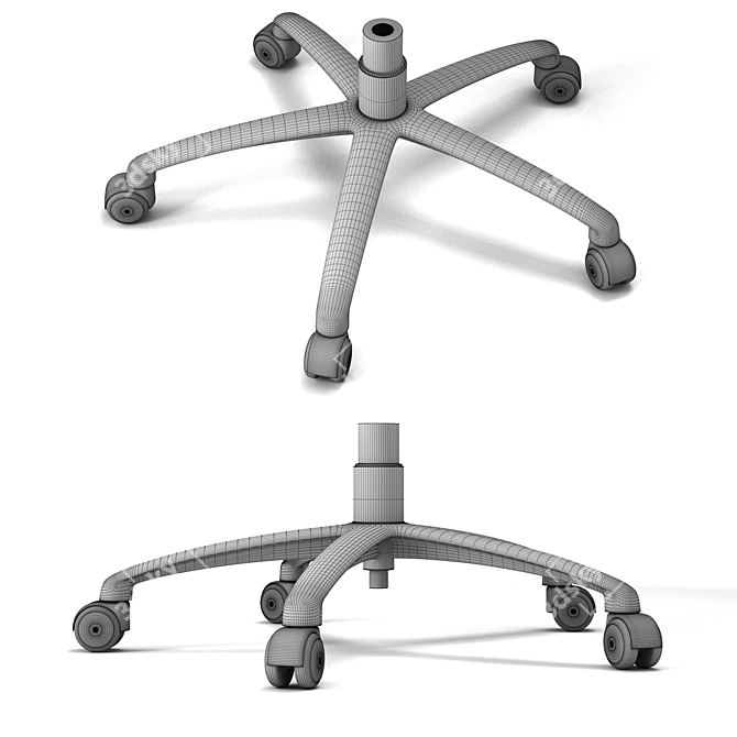 Heavy-duty Office Chair Base 3D model image 4