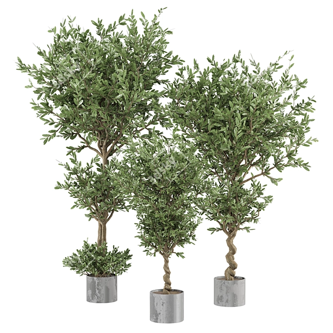 Ferm Living Bau Pot Large - Set 165: Stylish Indoor Plants 3D model image 1