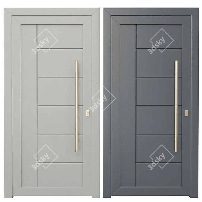  GAVA Pin-Style Aluminum Door 3D model image 1