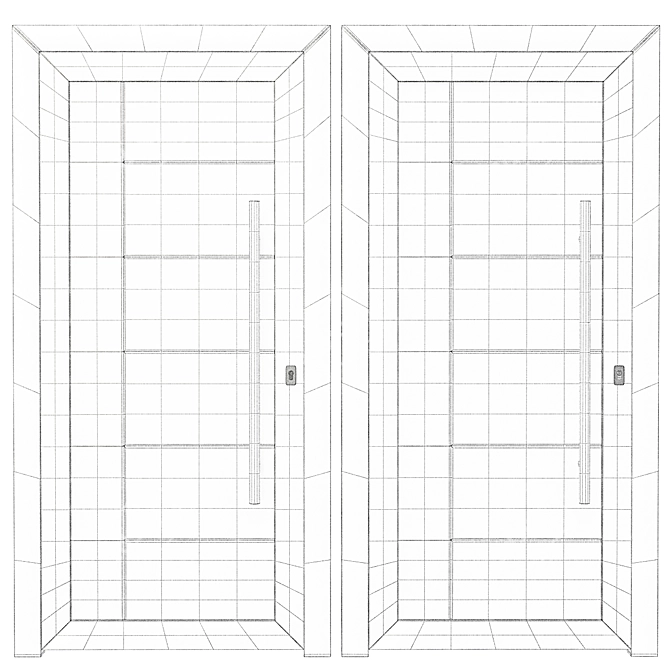  GAVA Pin-Style Aluminum Door 3D model image 2