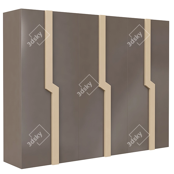 Zig Zag Modular Kitchen Cabinet 3D model image 1