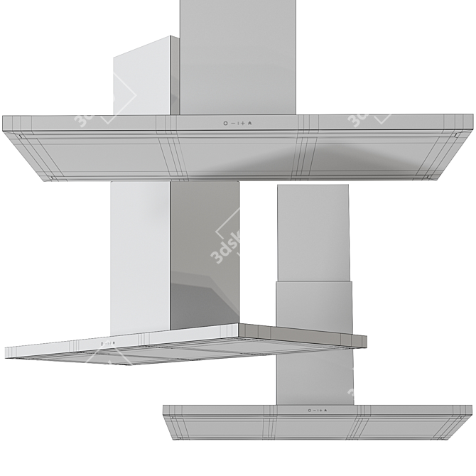 Elica Extract Island Hood 3D model image 2