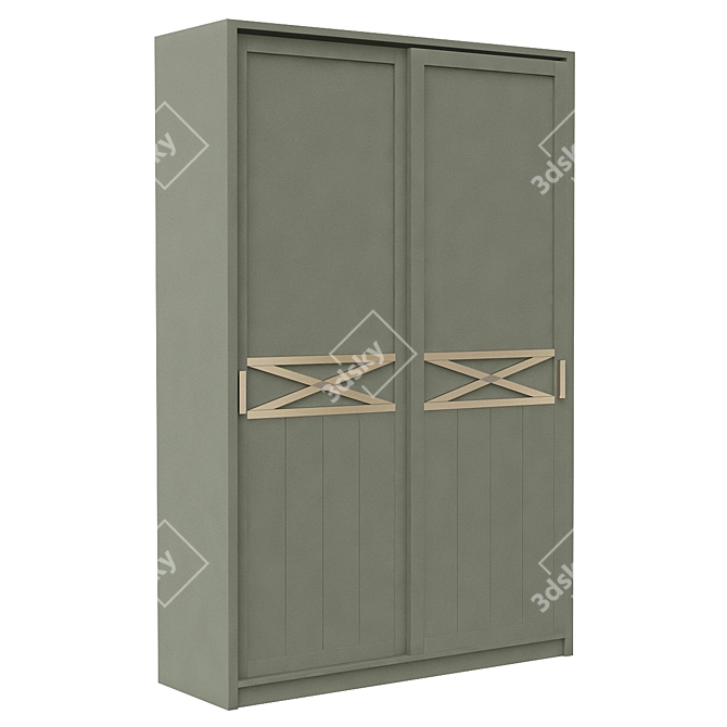 Elegant Verona Sliding Wardrobe 3D model image 1