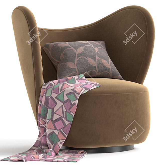 Compact Comfort: Little Big Chair 3D model image 1