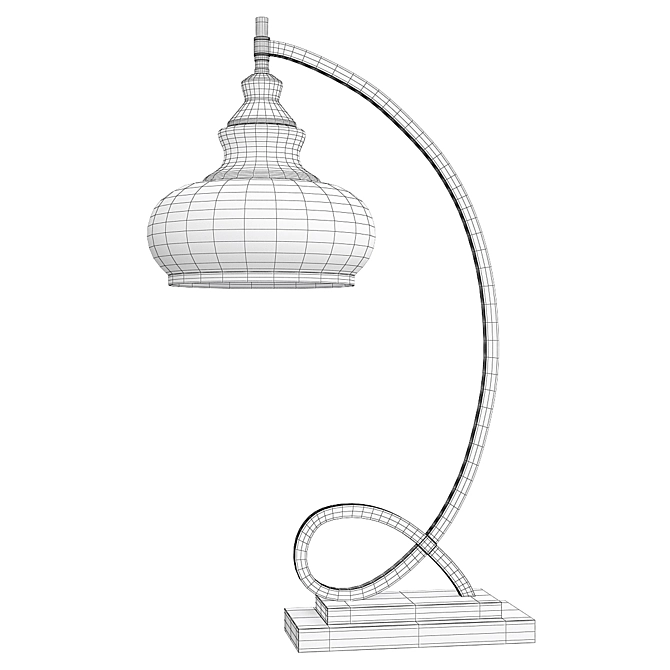 Sleek Steel Table Lamp 3D model image 2