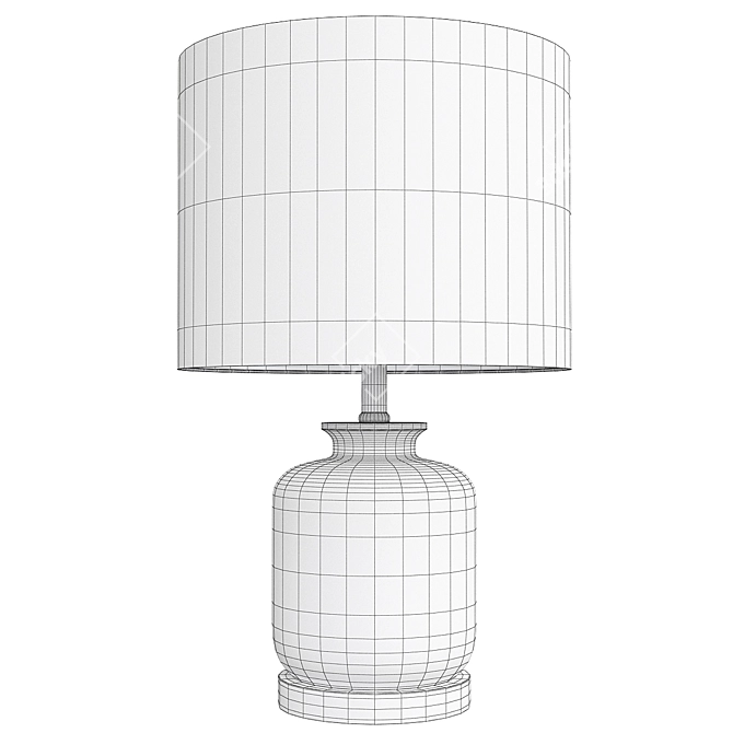 Smoked Gray Marsh Glass LED Table Lamp 3D model image 2