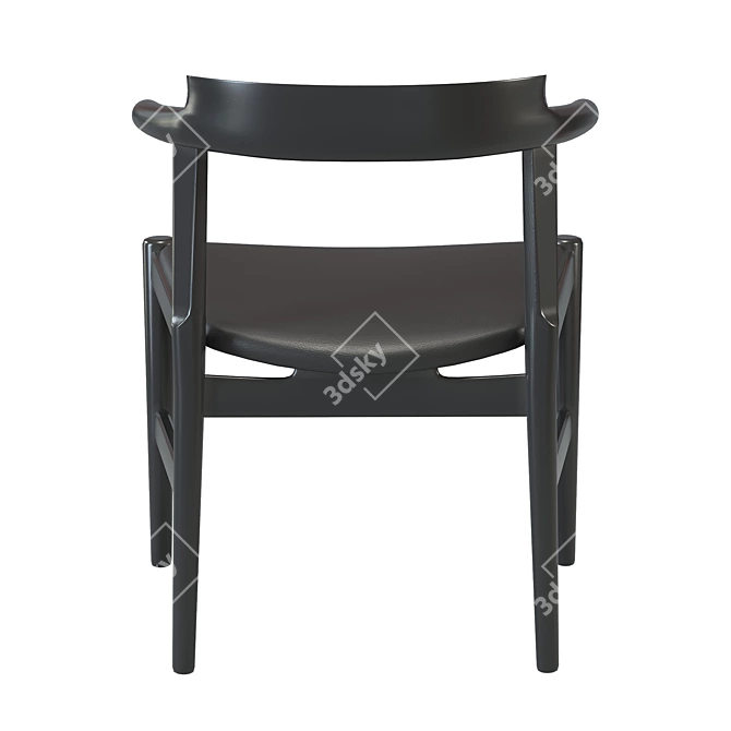 Elegant PP58 Chair by Wegner 3D model image 5