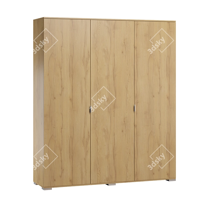 Stella 2-Door Wardrobe in Velvet 3D model image 2