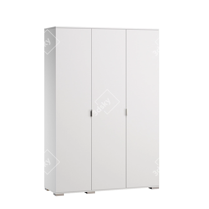 Stella 2-Door Wardrobe in Velvet 3D model image 3