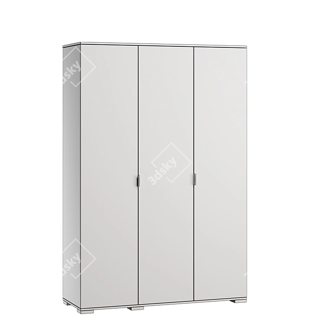 Stella 2-Door Wardrobe in Velvet 3D model image 6