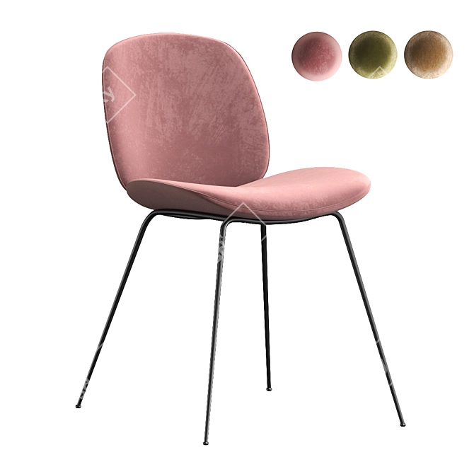 Sleek Gubi Beetle Chair: Stylish & Versatile 3D model image 1