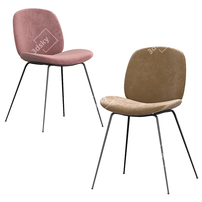 Sleek Gubi Beetle Chair: Stylish & Versatile 3D model image 4