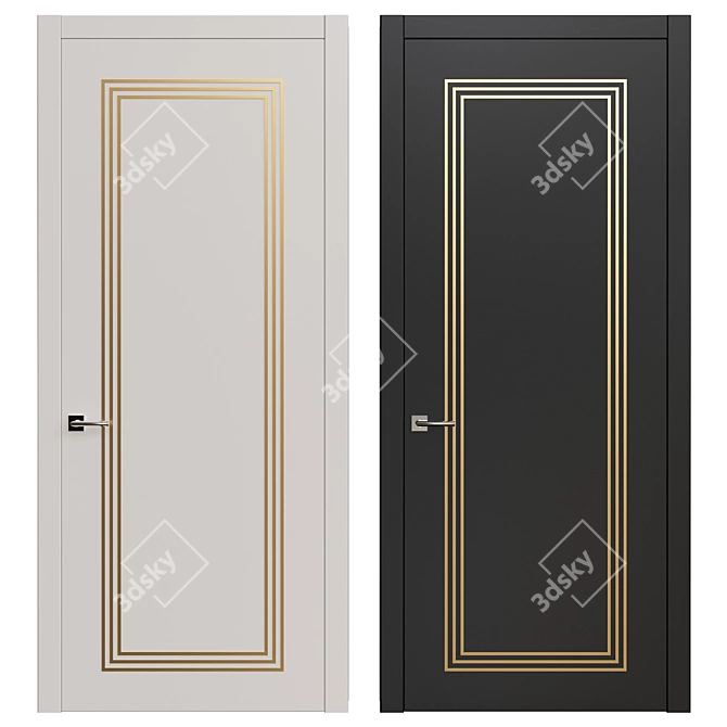 Modern 3D Door 164 - V-Ray Compatible 3D model image 1