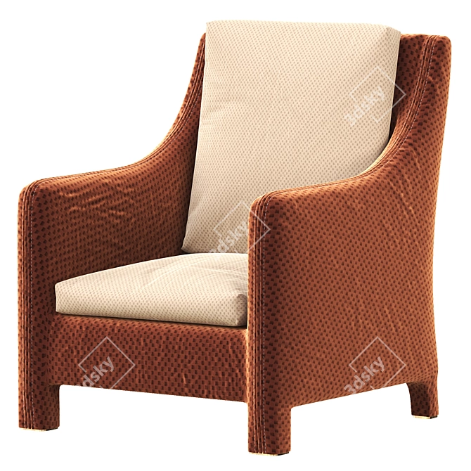 Elegant Pensiero Lounge Chair: Erba Italia 3D model image 1