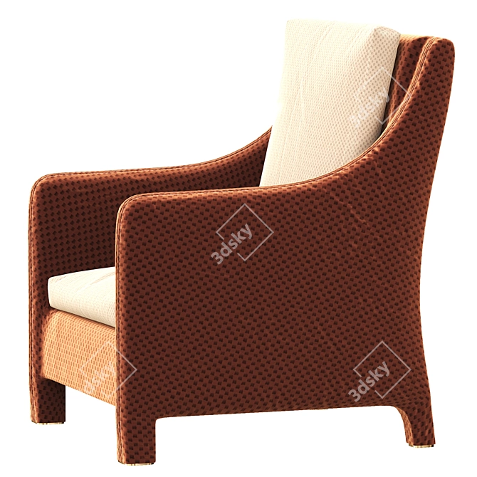 Elegant Pensiero Lounge Chair: Erba Italia 3D model image 4