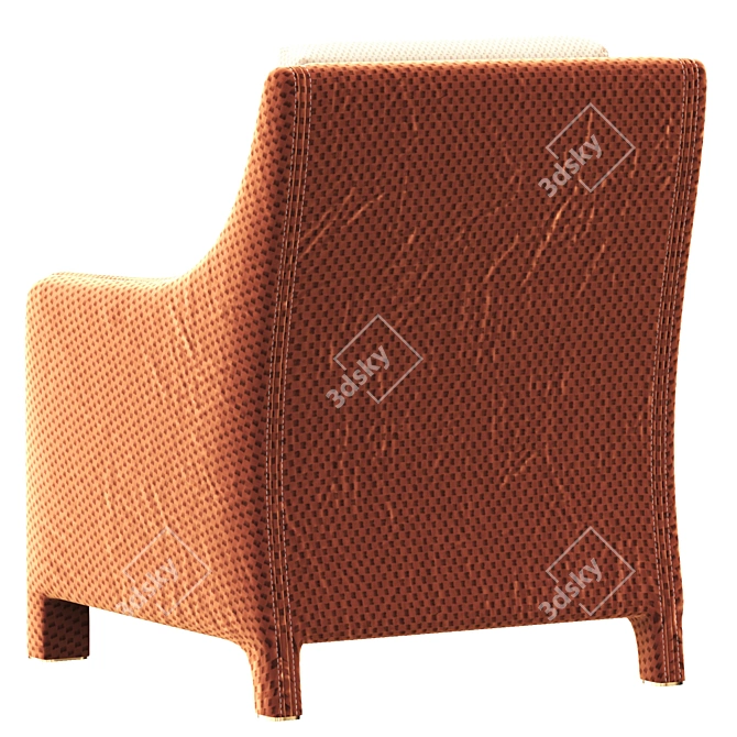 Elegant Pensiero Lounge Chair: Erba Italia 3D model image 5