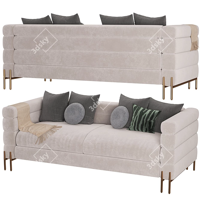 Modern Eichholtz YORK Sofa - Elegant Design 3D model image 2