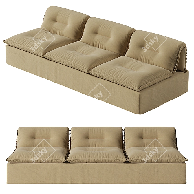 Martinez Sofa: Stylish and Spacious 3D model image 1