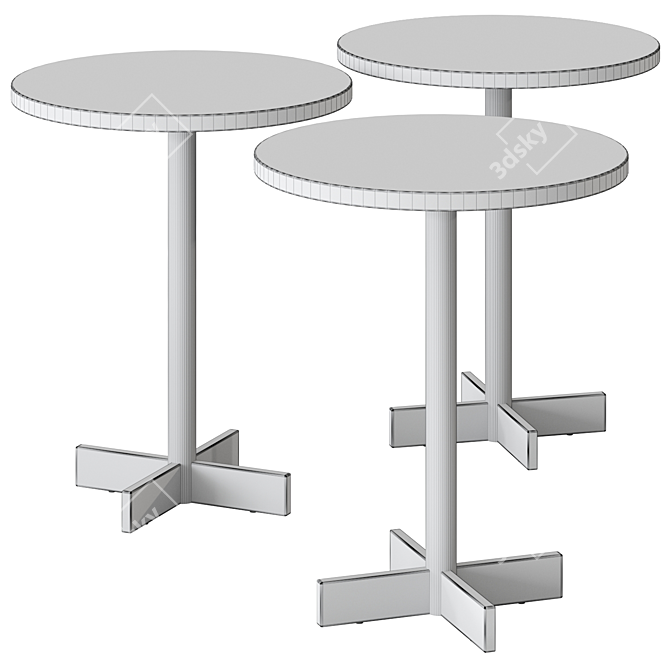 Bautier Cafe Table: Minimalist Design 3D model image 2