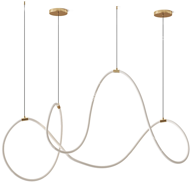 Elegant Cerelia Pendant Lamp 3D model image 1