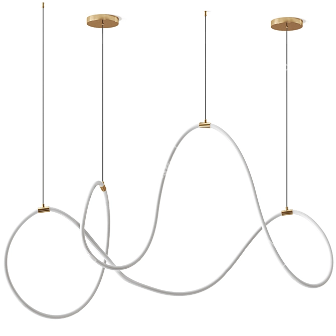 Elegant Cerelia Pendant Lamp 3D model image 2