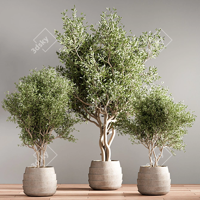 Elevate your plants with stylish indoor plant stand 3D model image 2