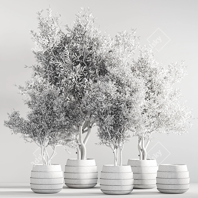 Elevate your plants with stylish indoor plant stand 3D model image 5