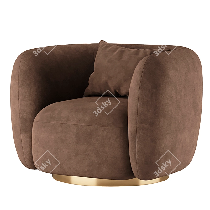 Roxy Swivel Chair: Sleek and Stylish Design 3D model image 5