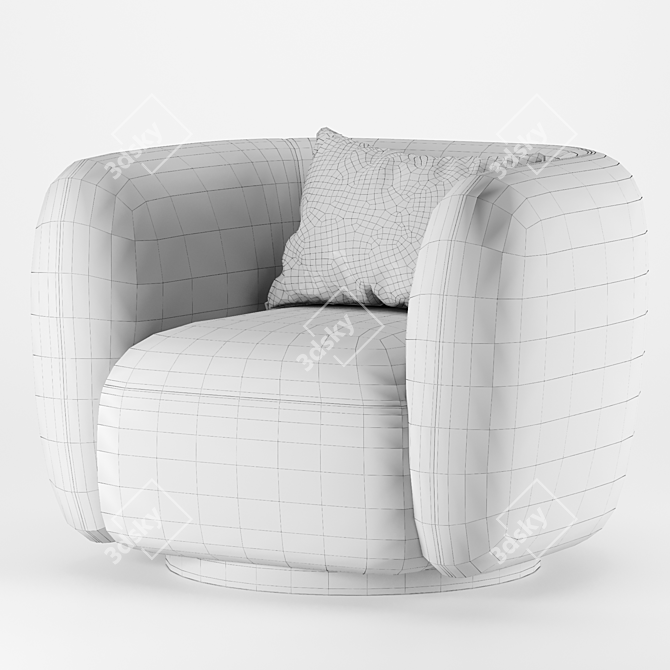 Roxy Swivel Chair: Sleek and Stylish Design 3D model image 6