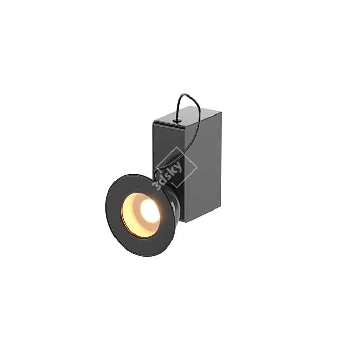 Elegant Minibox Wall Lamp 3D model image 2