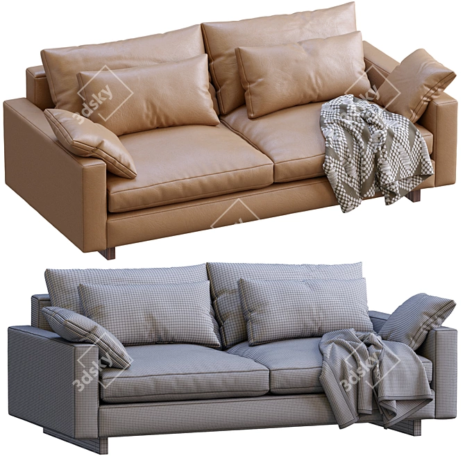 Modern Harmony Sofa by West Elm 3D model image 5