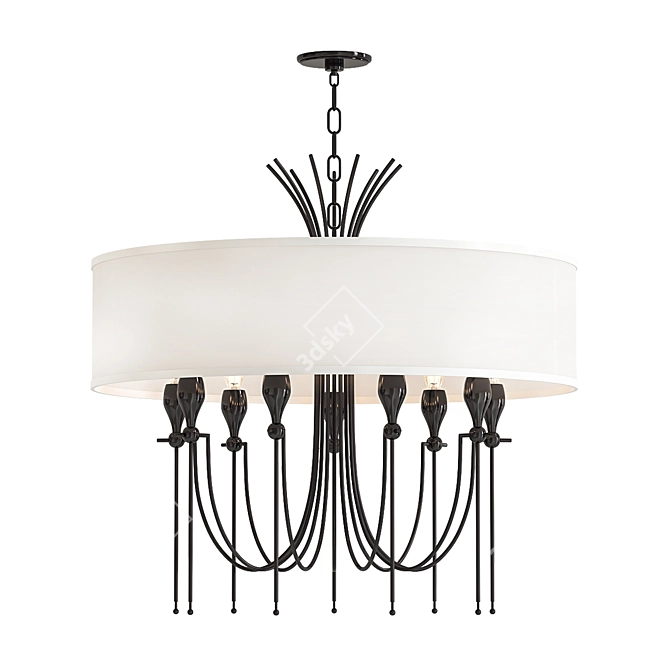 Elegant Jenkins Damaris Chandelier 3D model image 1