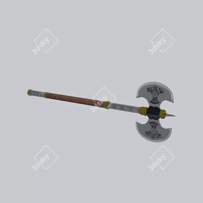 Norman Style Great Axe 3D model image 1