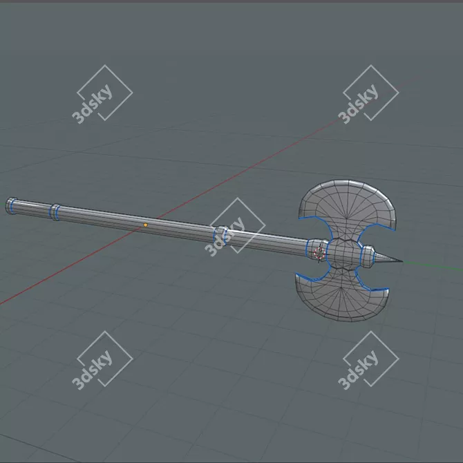 Norman Style Great Axe 3D model image 2